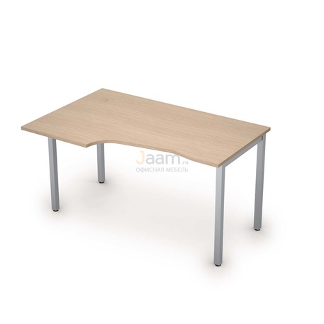 Мебель для персонала Стол криволинейный на металлических опорах левый 2М.122