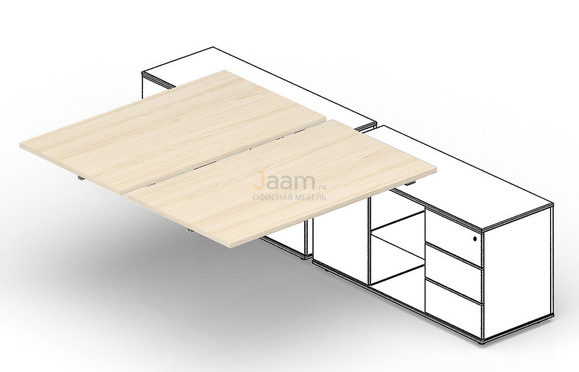 Мебель для персонала Приставной элемент ST2TPS166FU
