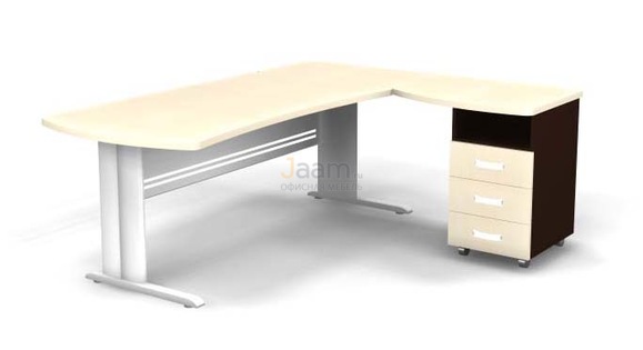 Мебель для персонала Угловое рабочее место на L-обр. каркасе правое B184/1