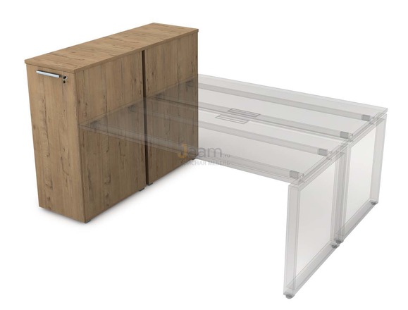 Мебель для персонала Офисная тумба с выкатной секцией высокая 9ТП.002.4