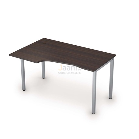 Мебель для персонала Стол криволинейный на металлических опорах левый 2М.122