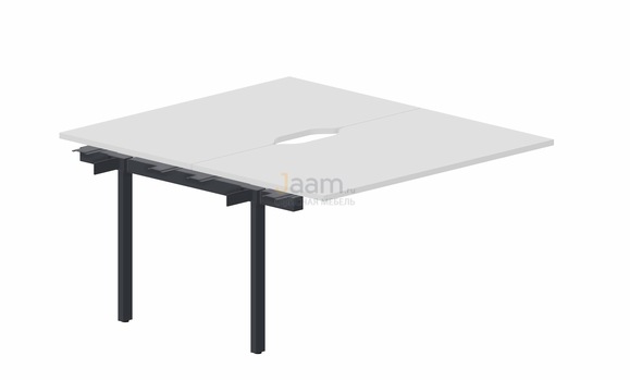 Мебель для персонала Составной стол на 2 рабочих места PEN2TPV148 - (2 эргономичных выреза) приставной элемент