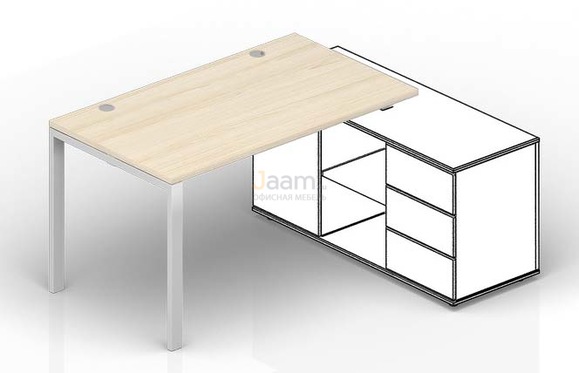 Мебель для персонала Стол для крепления к сервисной опорной тумбе (2 громмета) STG168FU