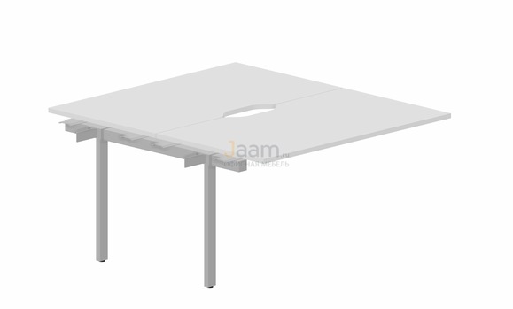 Мебель для персонала Составной стол на 2 рабочих места PEN2TPV148 - (2 эргономичных выреза) приставной элемент