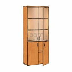 Мебель для персонала Офисный шкаф со стеклом пр./бронза ЛФ217