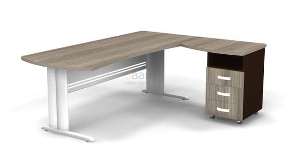 Мебель для персонала Угловое рабочее место на L-обр. каркасе правое B184/1