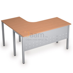 Мебель для персонала Стол криволинейный на металлических опорах правый 2МК.131