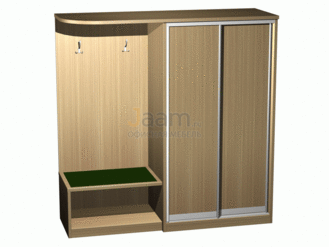 Мебель для гостиниц Офисный шкаф-купе комбинированный для одежды и белья левый КР 122