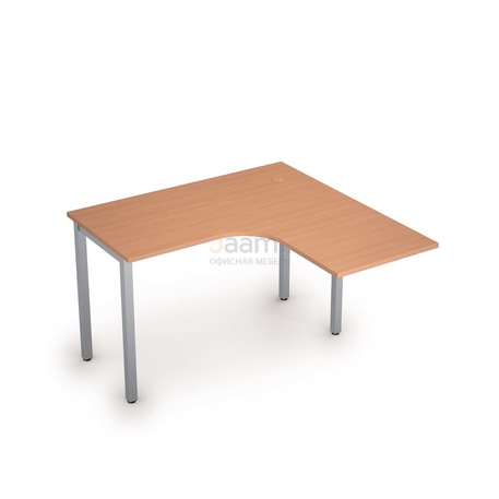 Мебель для персонала Стол криволинейный на металлических опорах правый 2М.129