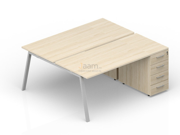 Мебель для персонала Составной стол с приставными тумбами AR2TPS128N072