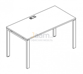Мебель для персонала Стол письменный на металлокаркасе UNO Б1 016 БП