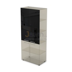 Мебель для персонала Комплект стеклянных фасадов черный глянец 10ФКС.001