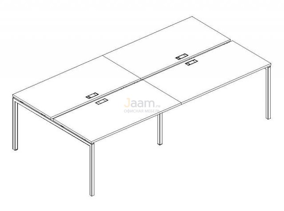 Мебель для персонала Рабочая станция на металлокаркасе DUE Б2 174-2 БП