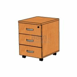 Мебель для персонала Офисная тумба мобильная с 3 ящ. с замком ТФ210